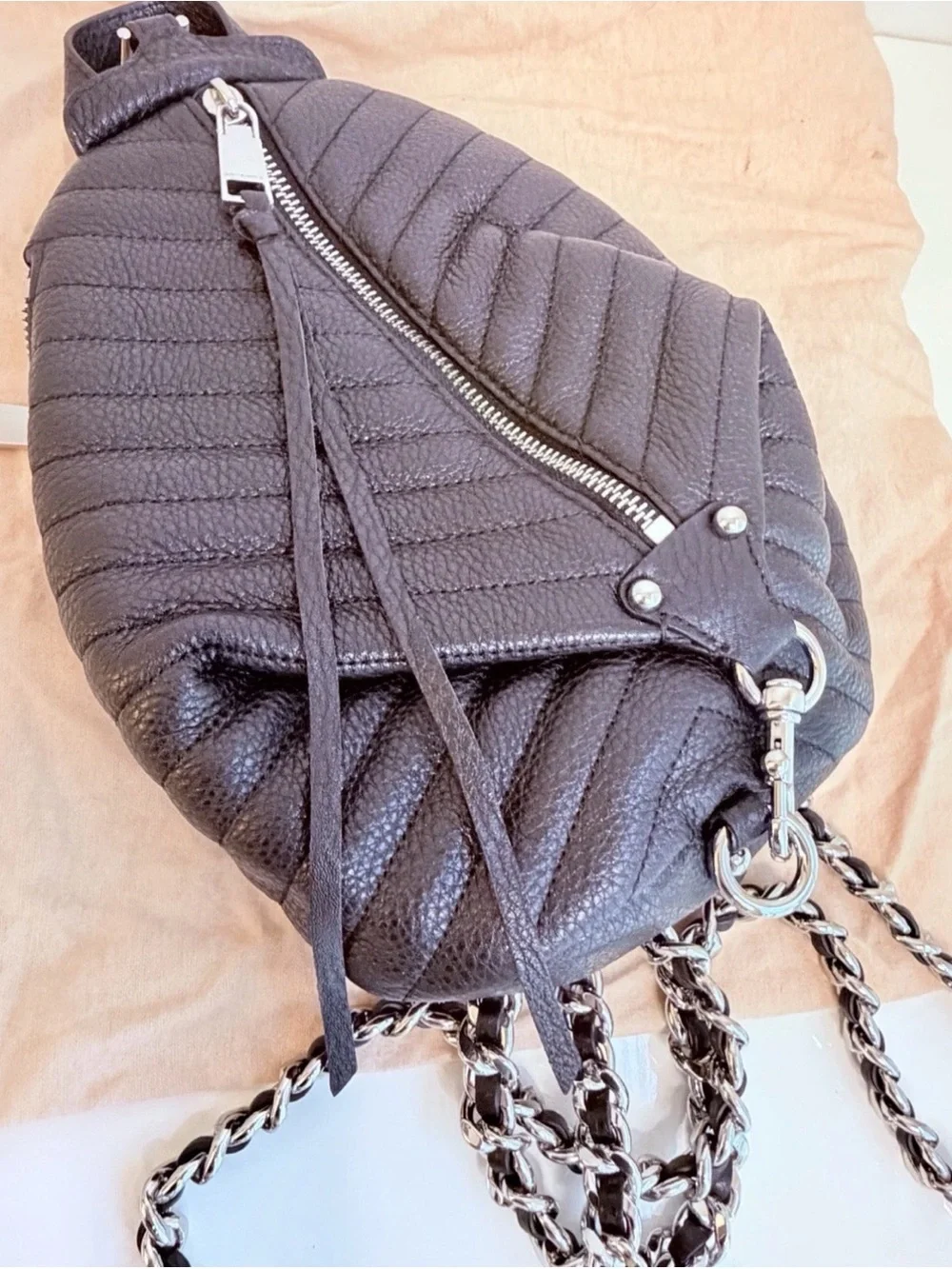 Rebecca Minkoff Small Julian Chevron Zip Backpack